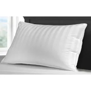 Hotel Grand White Down Cotton Damask Jumbo Pillow