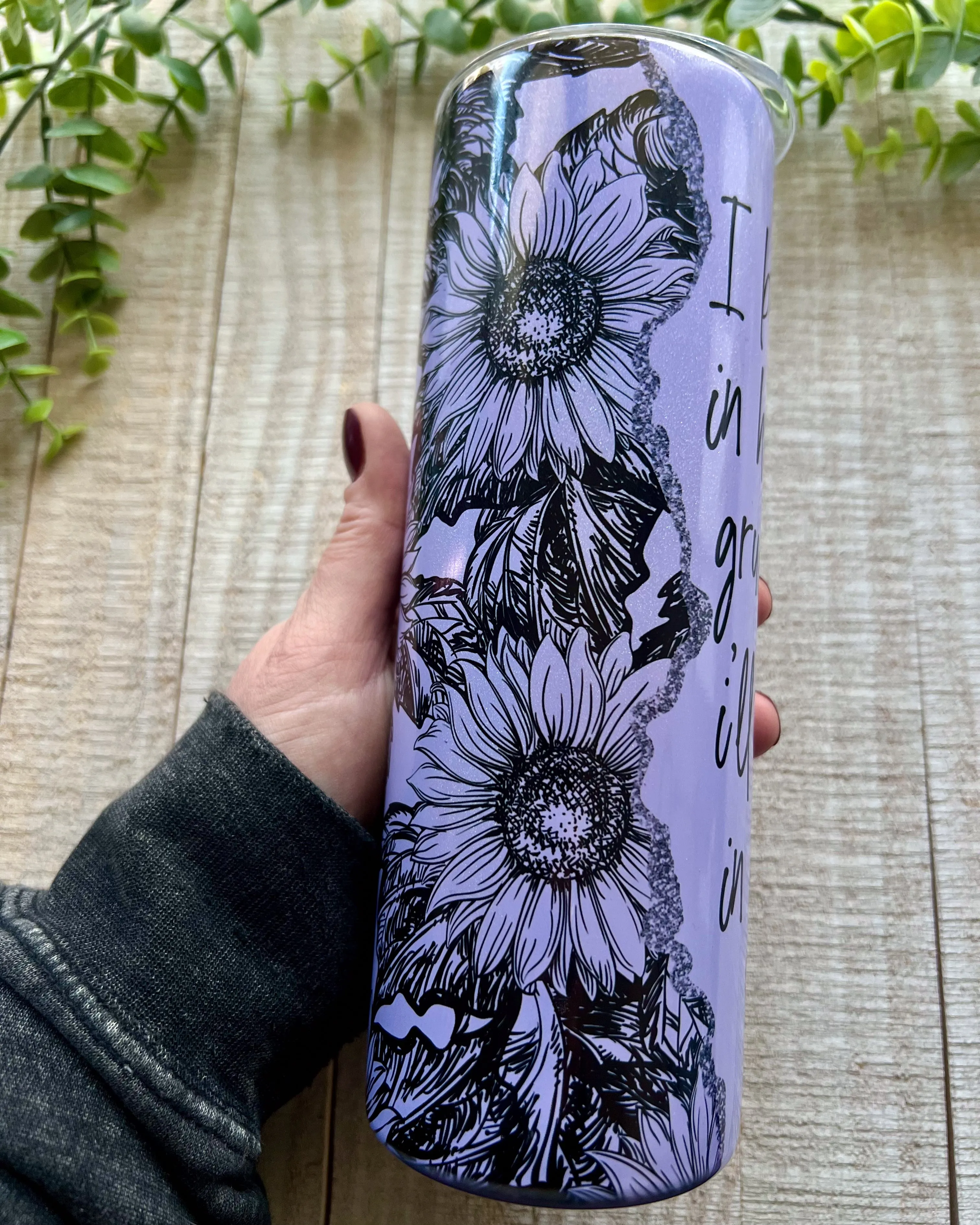 I believe in holding grudges I'll heal in hell | 20oz shimmer slim tumbler