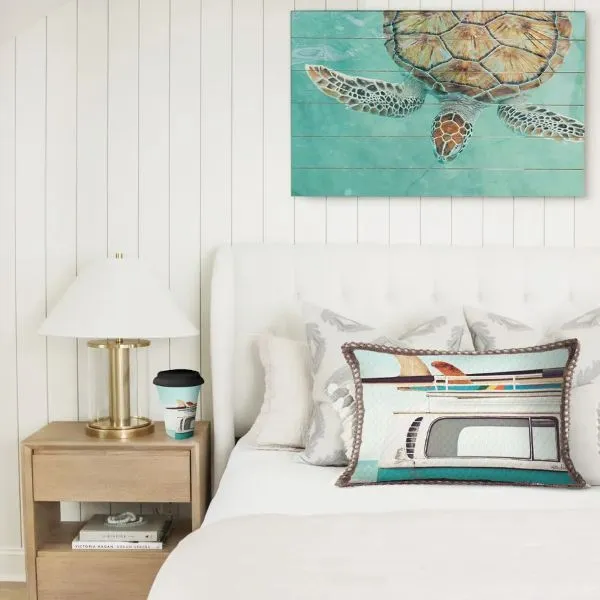 Indigo Shells Combi Cushion - 30cm x 50cm