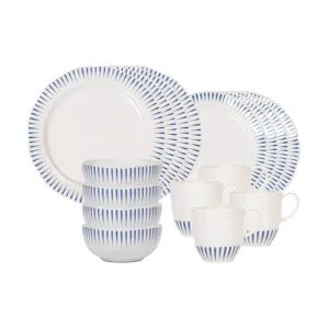 Juliska Sitio Stripe Delft Blue, 16pc Setting