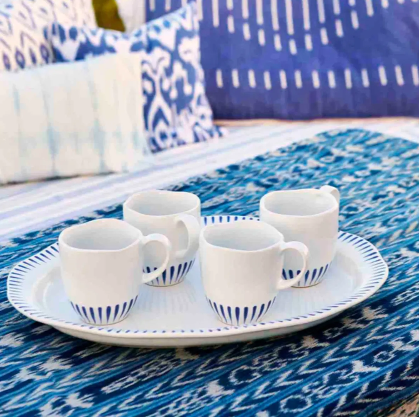 Juliska Sitio Stripe Delft Blue, 16pc Setting