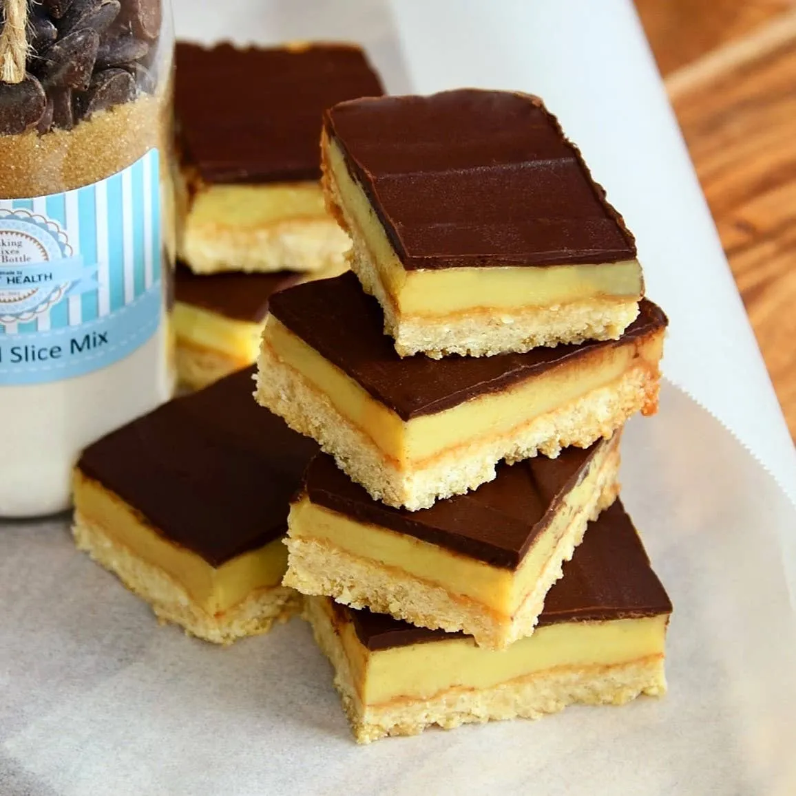 LARGE - Easy-to-bake - Caramel Slice Baking Mix in a Bottle: Large