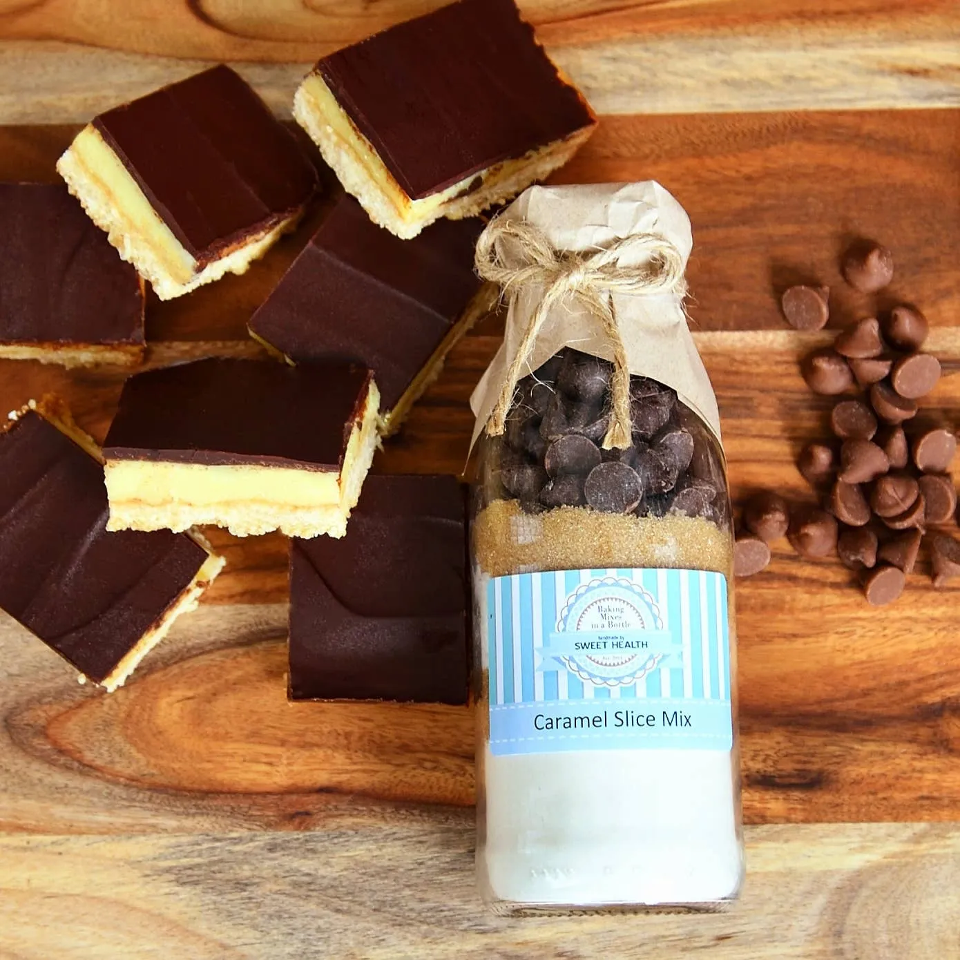 LARGE - Easy-to-bake - Caramel Slice Baking Mix in a Bottle: Large