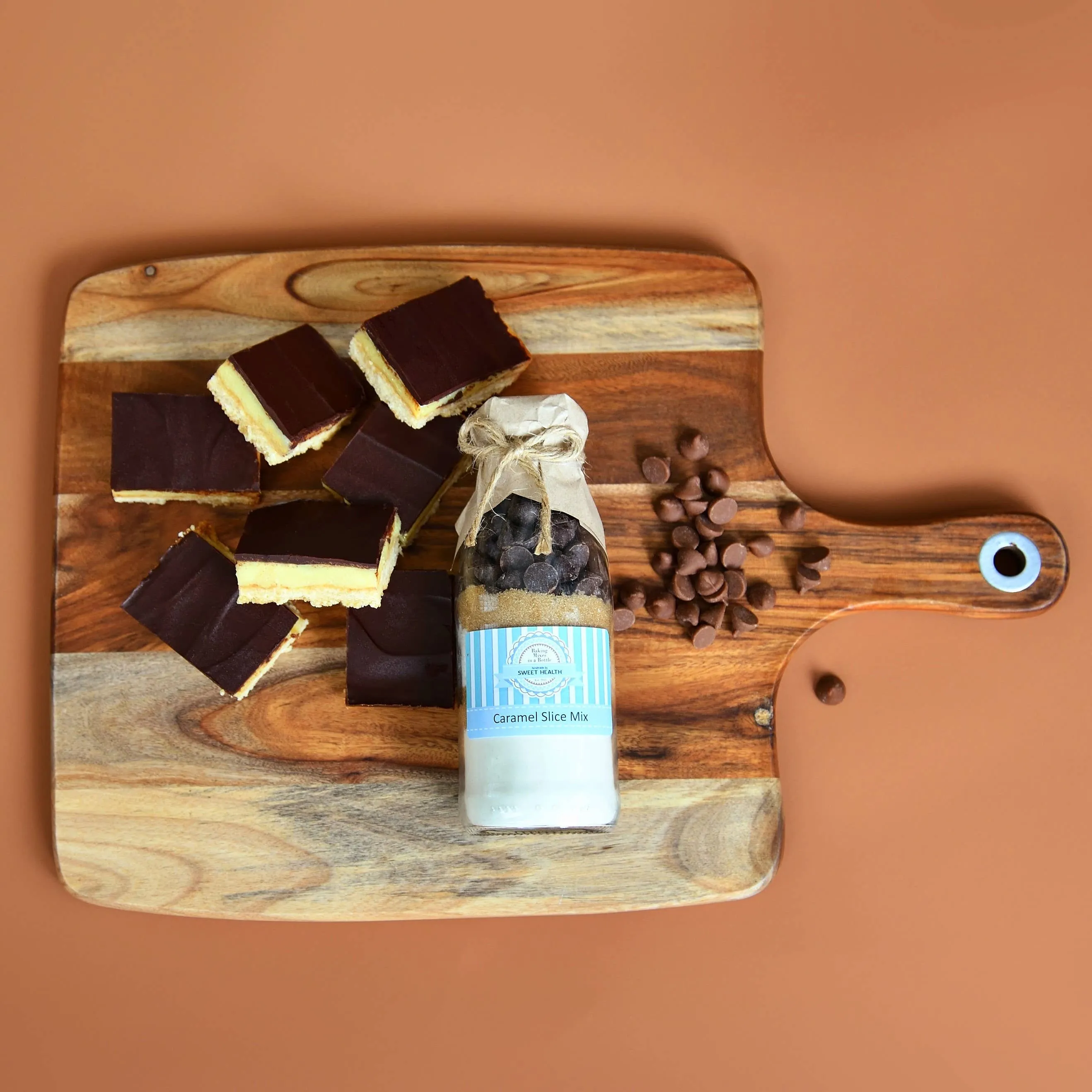 LARGE - Easy-to-bake - Caramel Slice Baking Mix in a Bottle: Large