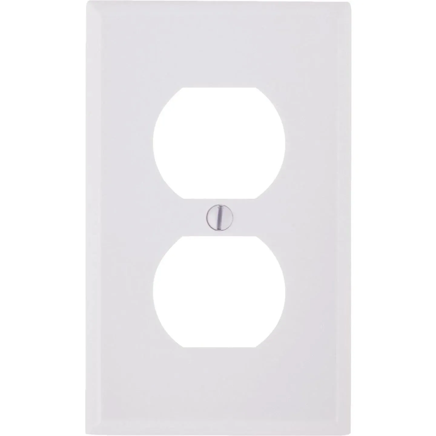 Leviton 1-Gang Smooth Plastic Outlet Wall Plate, White