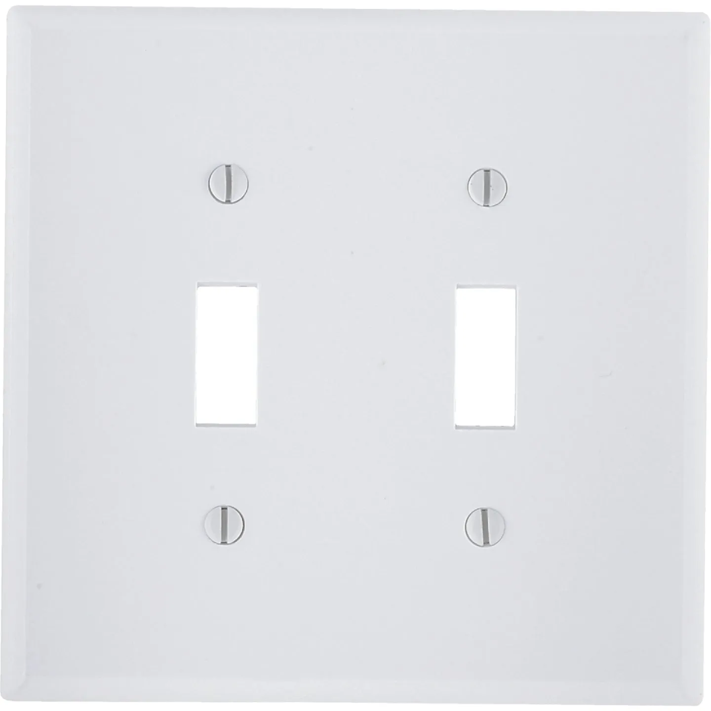 Leviton 2-Gang Plastic Toggle Switch Wall Plate, White