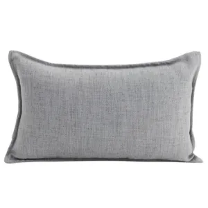 Light Grey Linen Cushion - 30cm x 50cm