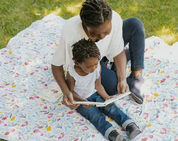 Little Unicorn Cotton Muslin Quilted Throw (60"x72")  / Meadow