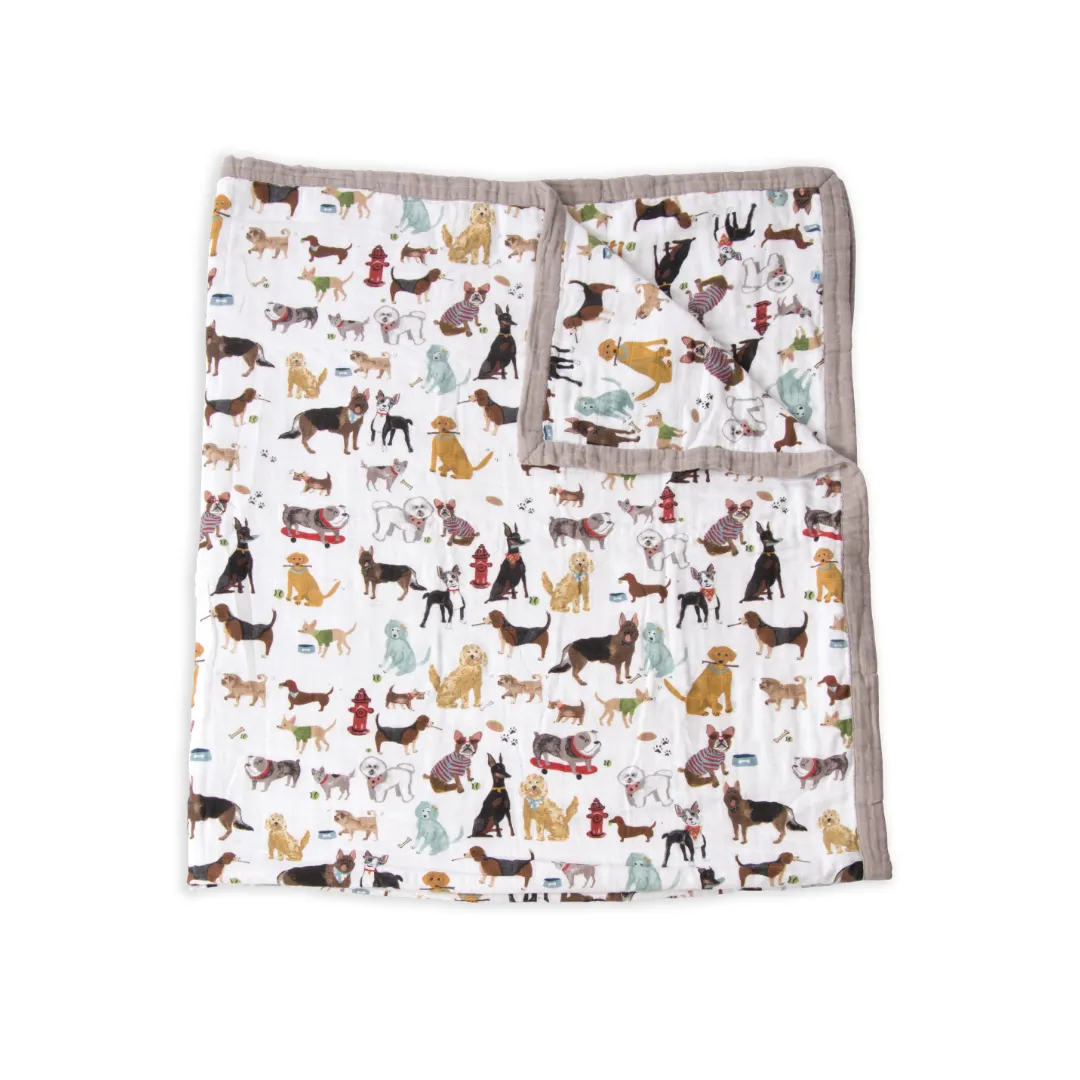 Little Unicorn Cotton Muslin Quilted Throw (60"x72") / Woof