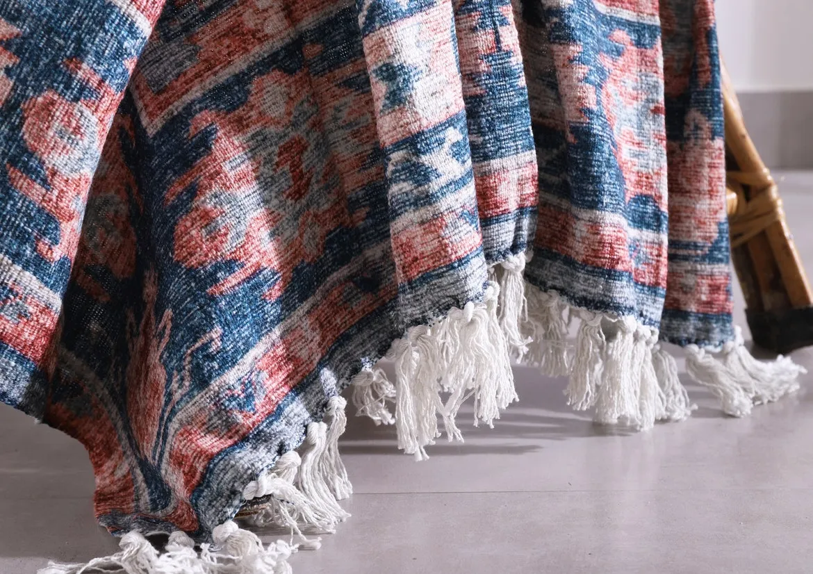 Luxury Wool Rug - Blue Rustic Decor | Boho Charm