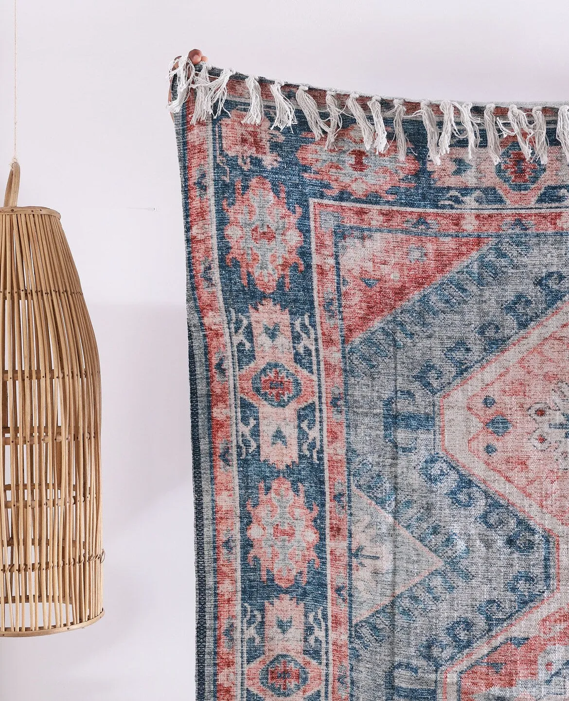 Luxury Wool Rug - Blue Rustic Decor | Boho Charm