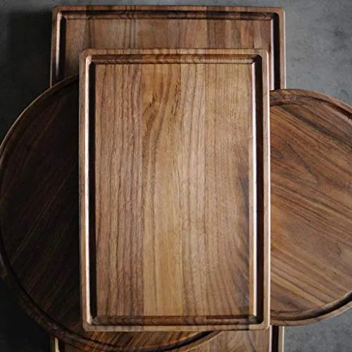 Made in USA Walnut Cutting Board by Virginia Boys Kitchens - Butcher Block made from Sustainable Hardwood (8x12)