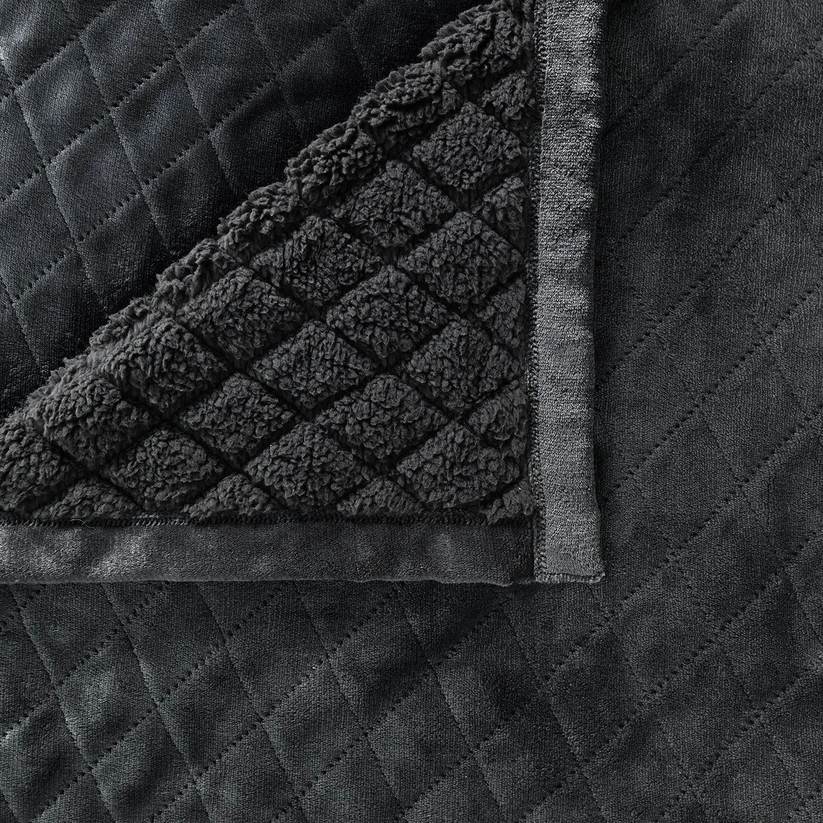 Mansfield Ultra Soft Velvet Blanket 480gsm Charcoal