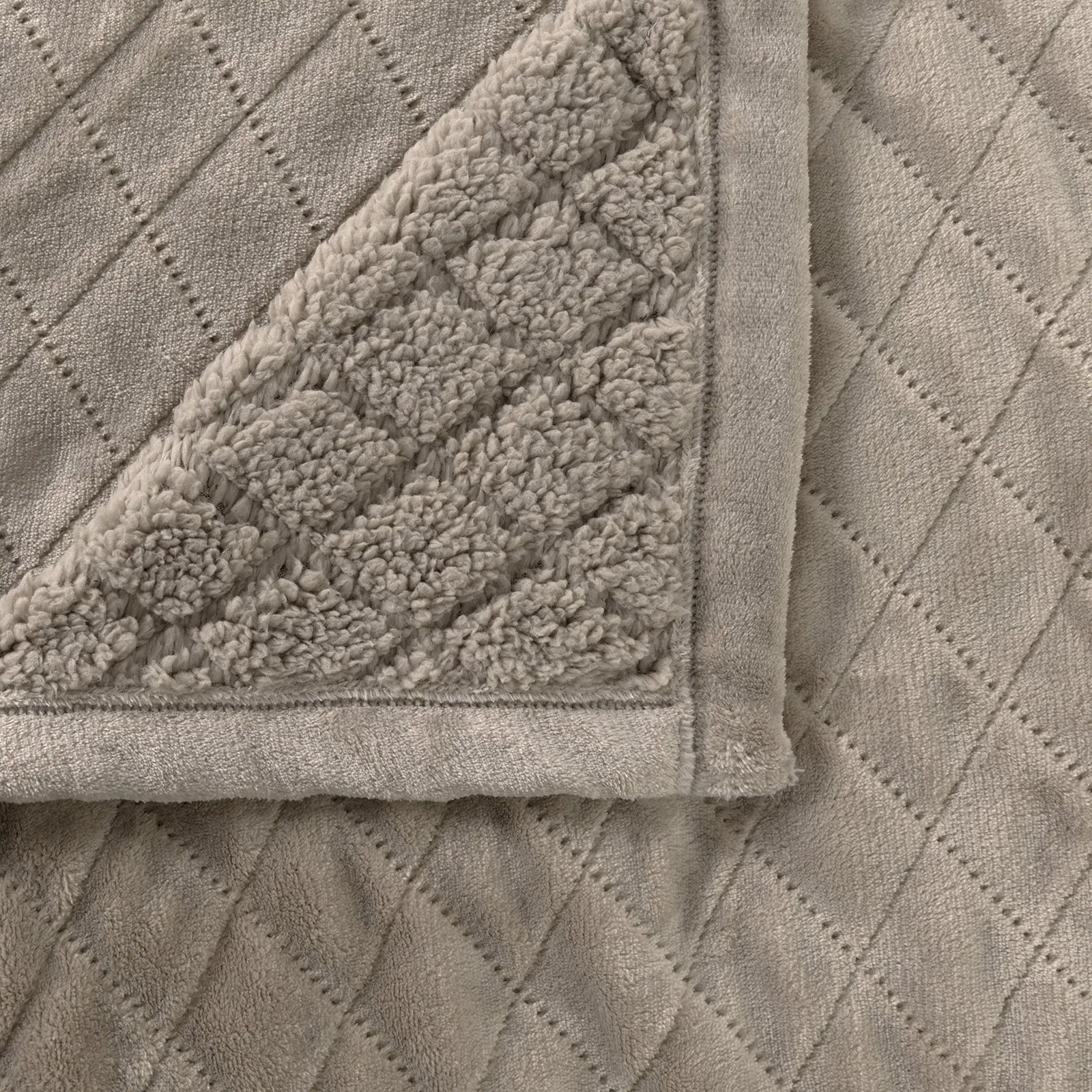 Mansfield Ultra Soft Velvet Blanket 480gsm Silver Grey