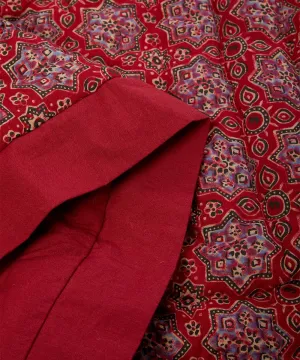 Maroon & Red Abstract Quilted Blanket