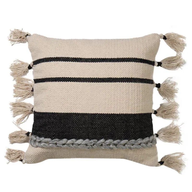 Meko Embellished Cotton Cushion - 45cm x 45cm