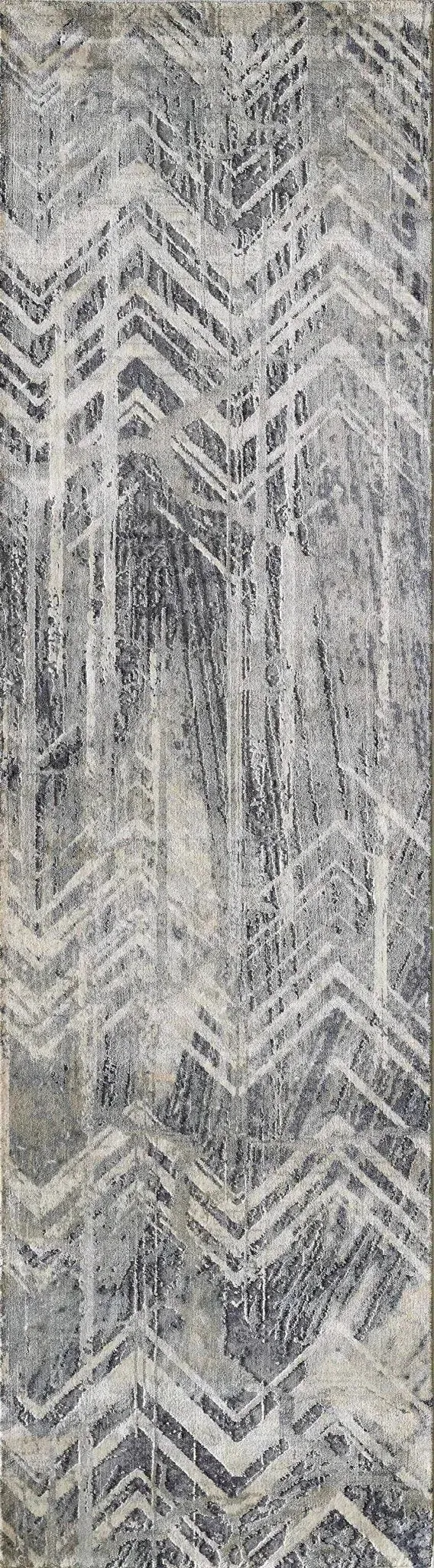 Montreal 4758 Grey Chevron Area Rug