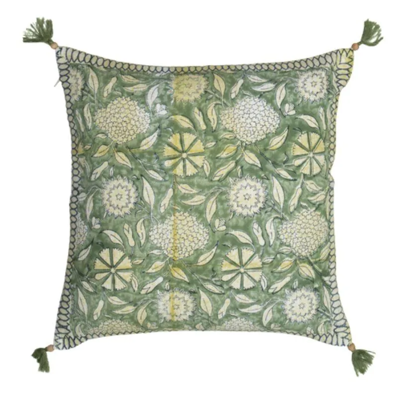 Moss Traditional Hand Processed Cushion - 45cm x 45cm x 10cm