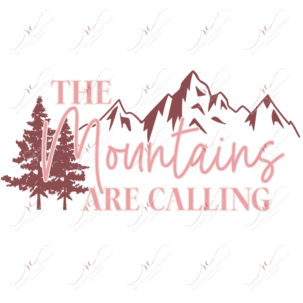 Mountains are Calling - clear cast decal