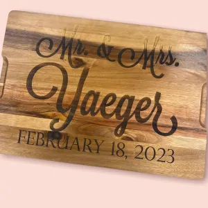 Mr and Mrs Cutting Board