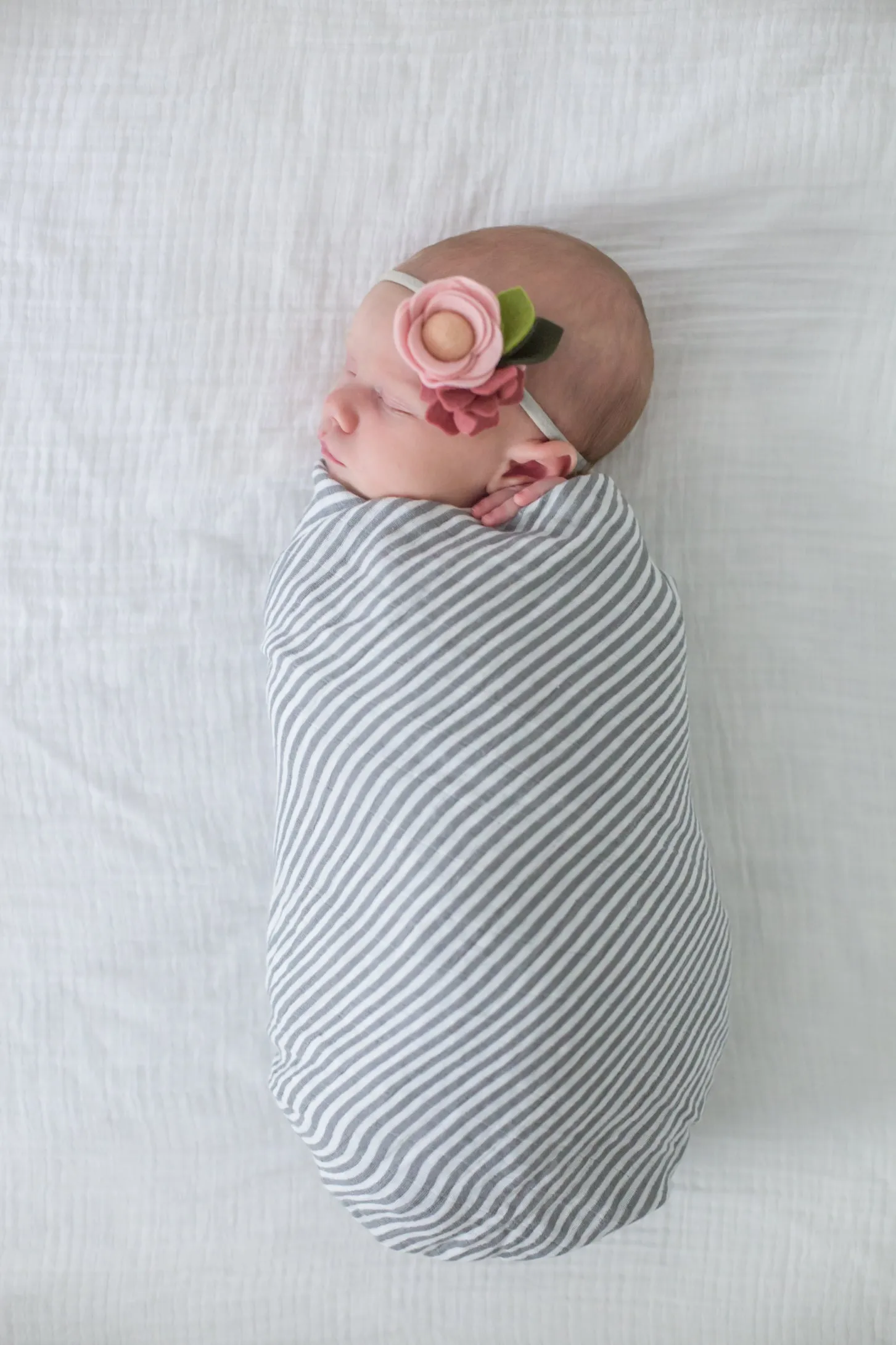 Muslin Swaddle Blankets - Grey Stripes & Gingham