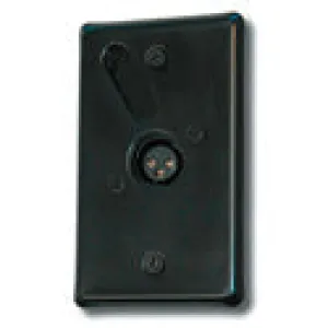 Mystery RPF50M Black Wallplate with Male 3 Pin XLR