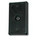 Mystery RPF50M Black Wallplate with Male 3 Pin XLR