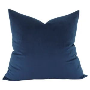 Navy Feather Aria Velvet Cushion - 55cm