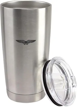 Navy Flight Officer Badge Subdued 20 oz Vacuum Sealed 18/8 Stainless Steel Tumbler