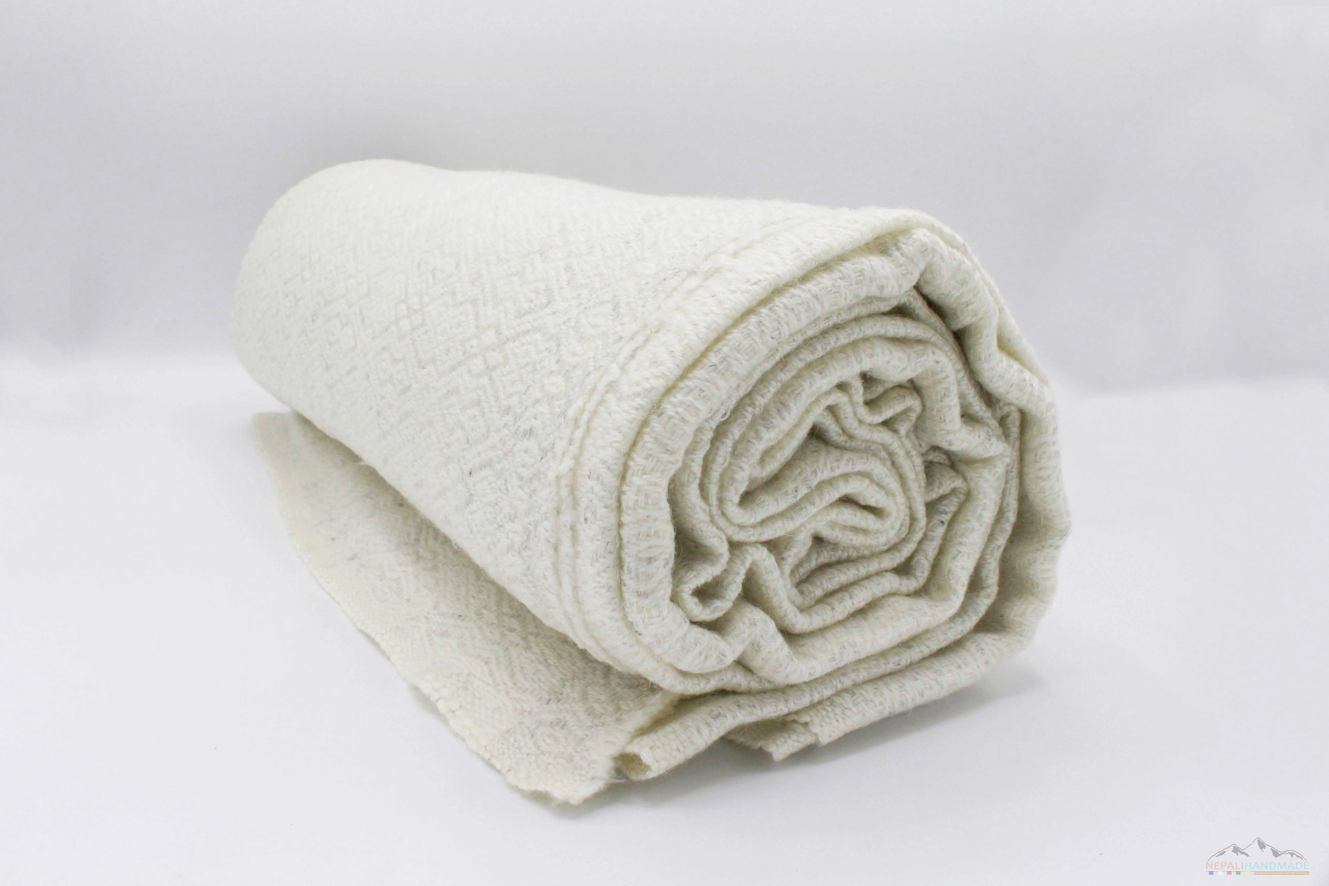 Off White Diamond Cut Cashmere Baby Blanket