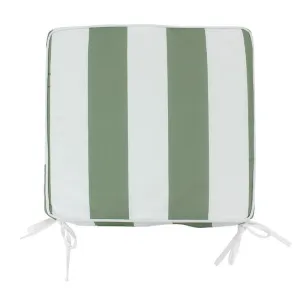 Olive Stripe Chairpad - 42cm x 42cm