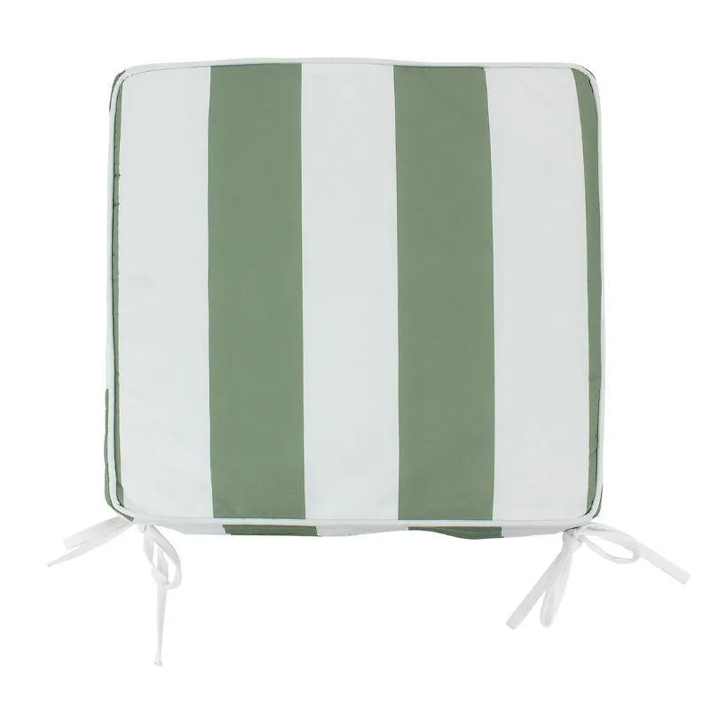 Olive Stripe Chairpad - 42cm x 42cm