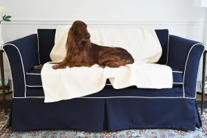 Organic Cotton Dog Blanket, Natural Fleece