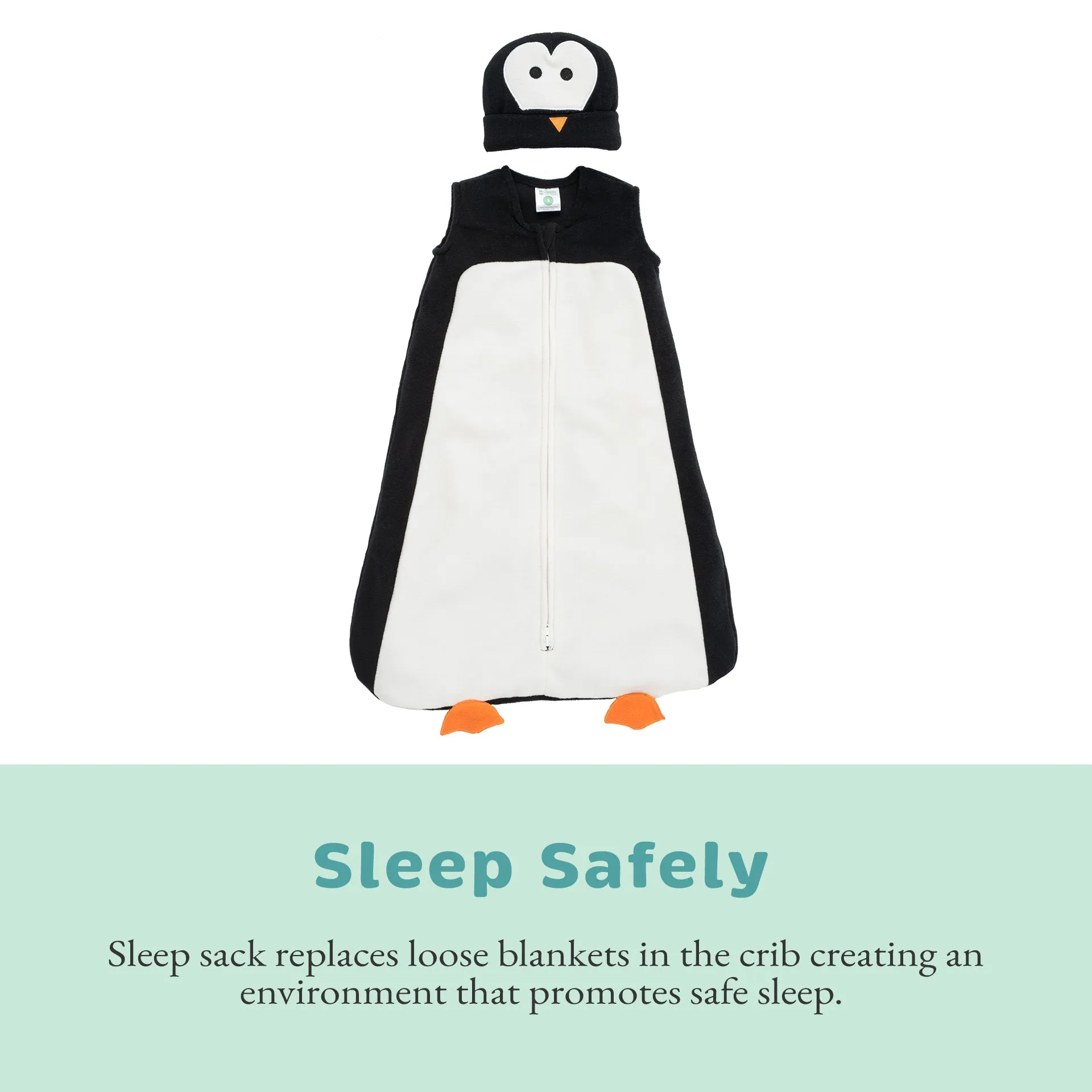 Penguin Baby Fleece Sleep Sack - Infant Wearable Blanket