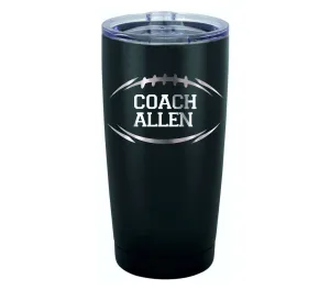 Personalized Football Coach Tumbler, Thank You Gift, Coach Travel Mug