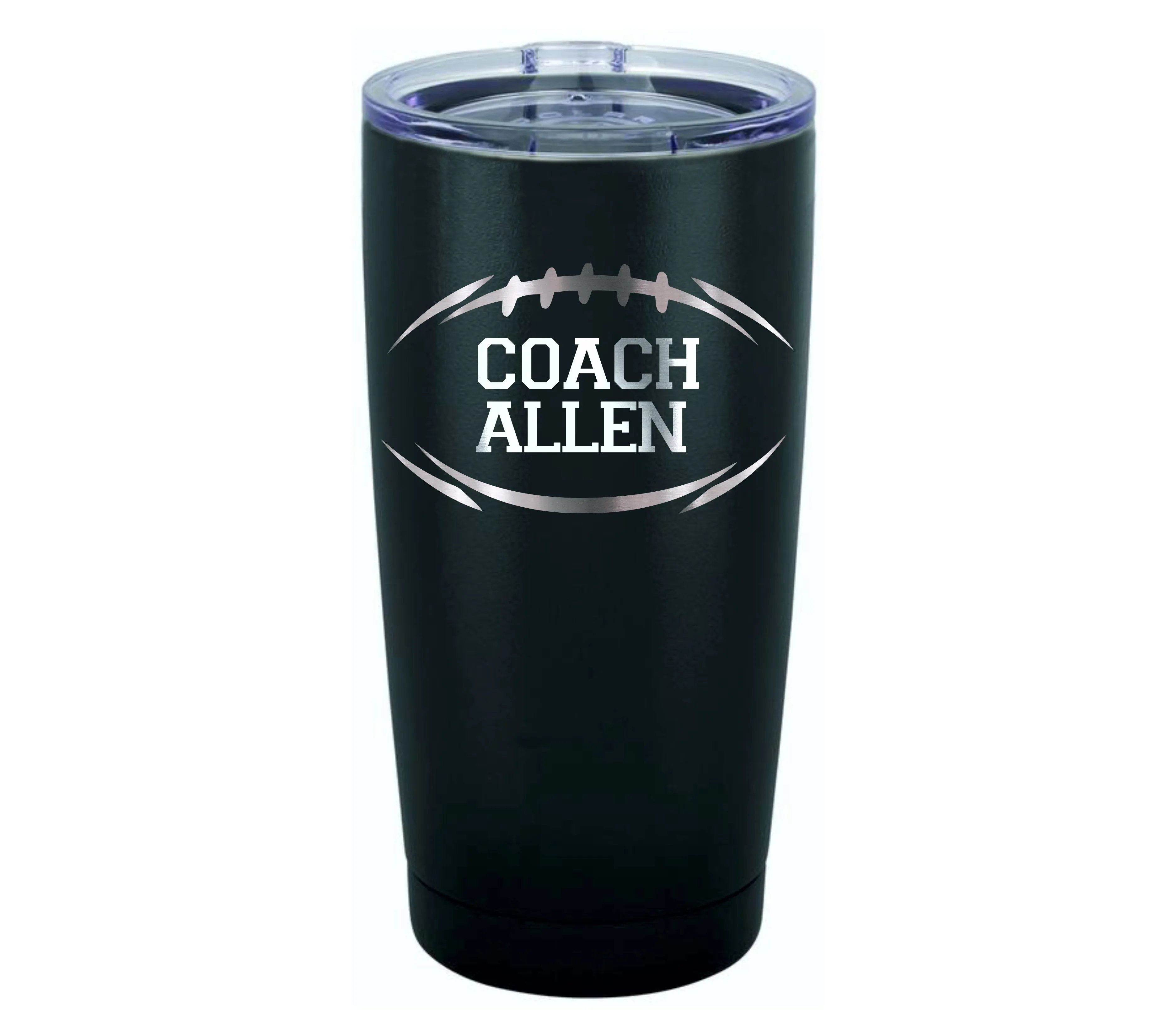 Personalized Football Coach Tumbler, Thank You Gift, Coach Travel Mug