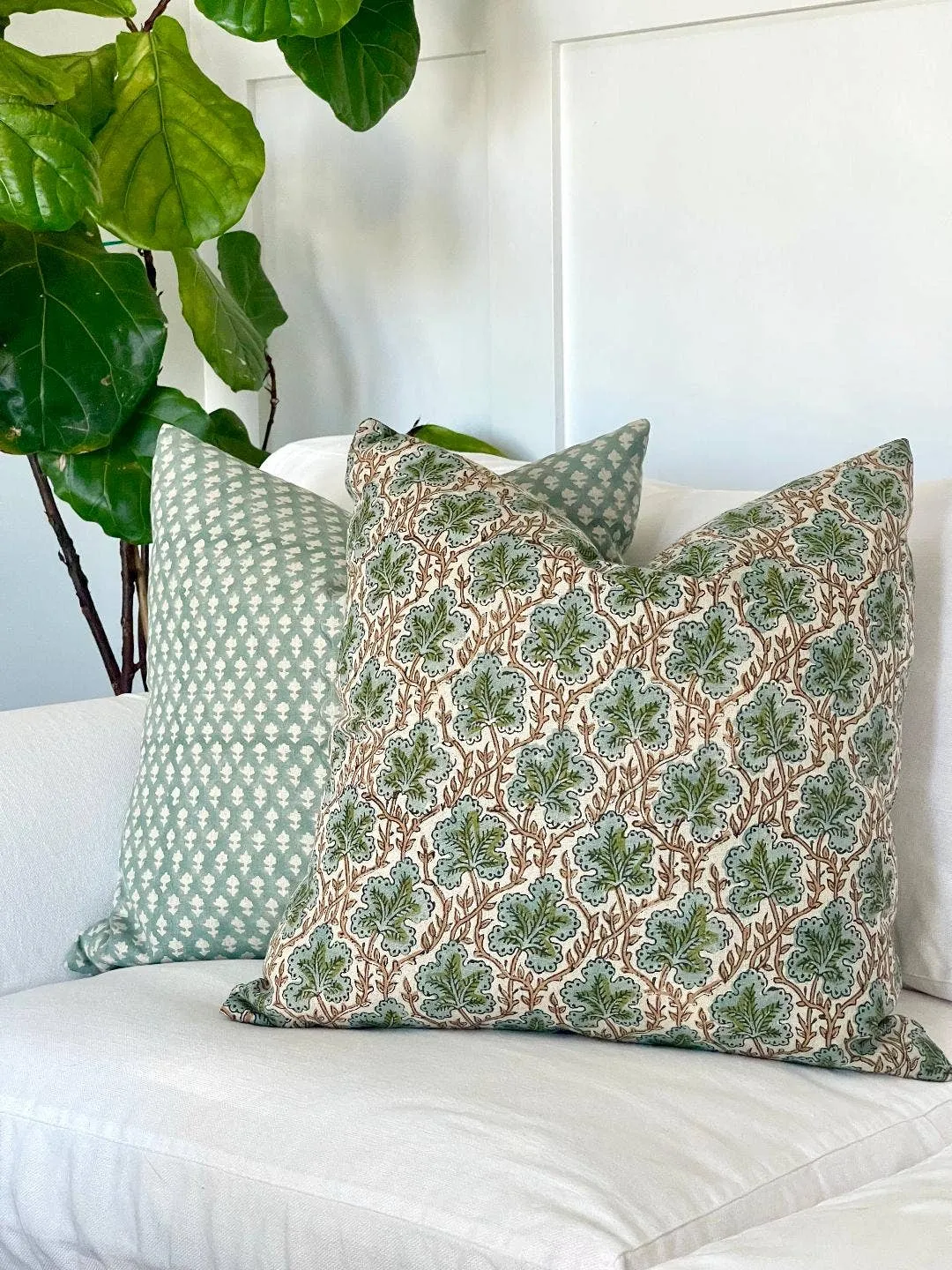Pillow Cover - Madrid in Stone Blue