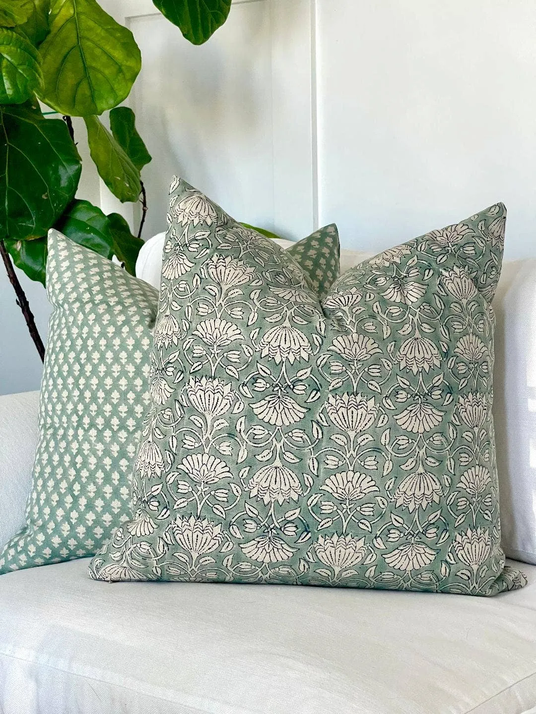 Pillow Cover - Madrid in Stone Blue