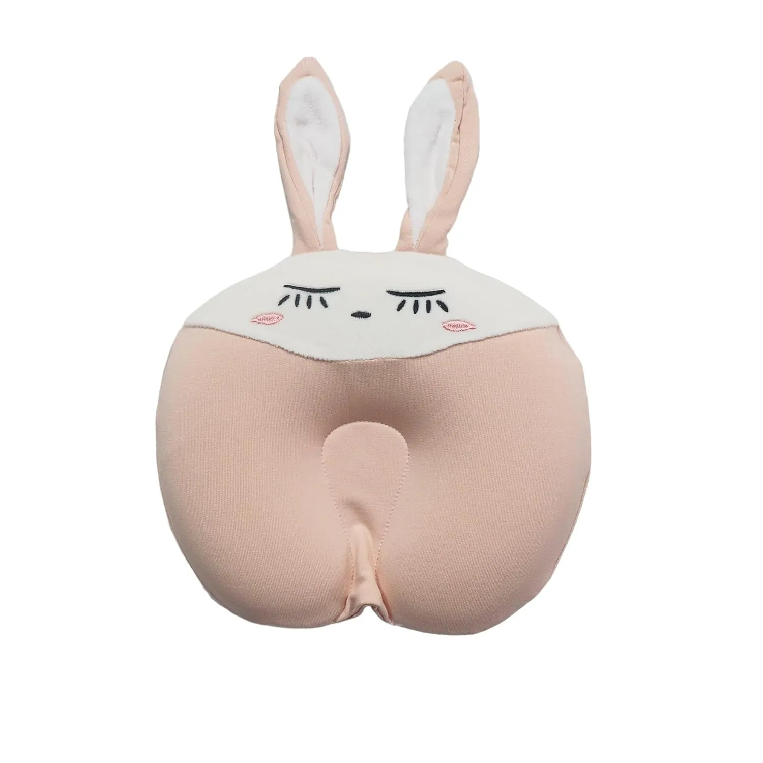 Pink Bunny Kitten Memory Foam Head Shaping Pillow for Baby