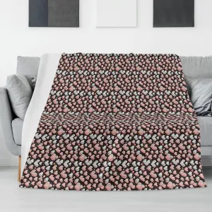 Pink Hearts Flannel Breathable Blanket 4 Sizes