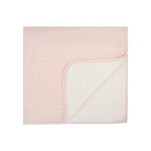 Pink Small Stripe Ribbed Toddler Blanket
