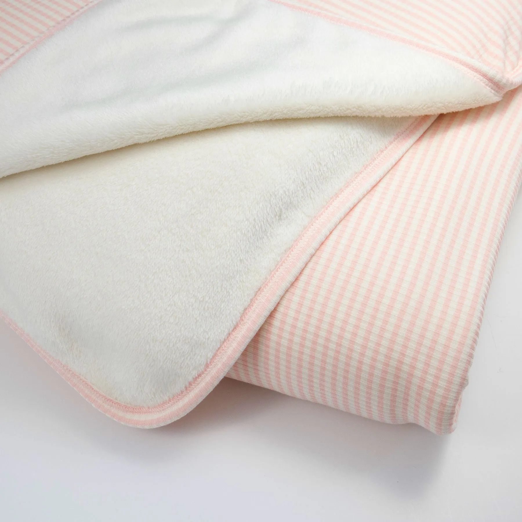 Pink Small Stripe Ribbed Toddler Blanket