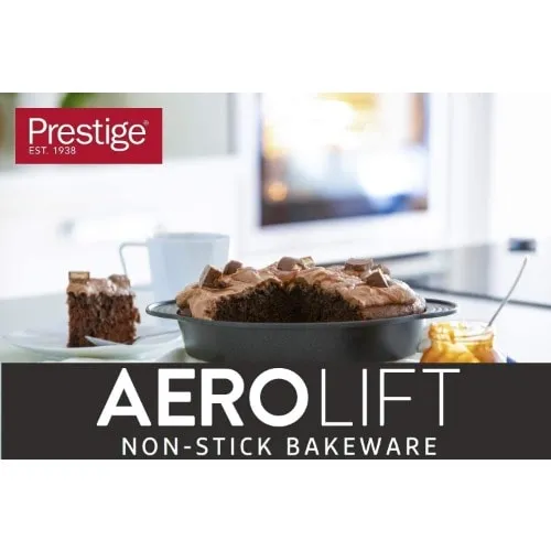 Prestige Aerolift Round Cake Tin - Non Stick Bakeware - 9 Inch