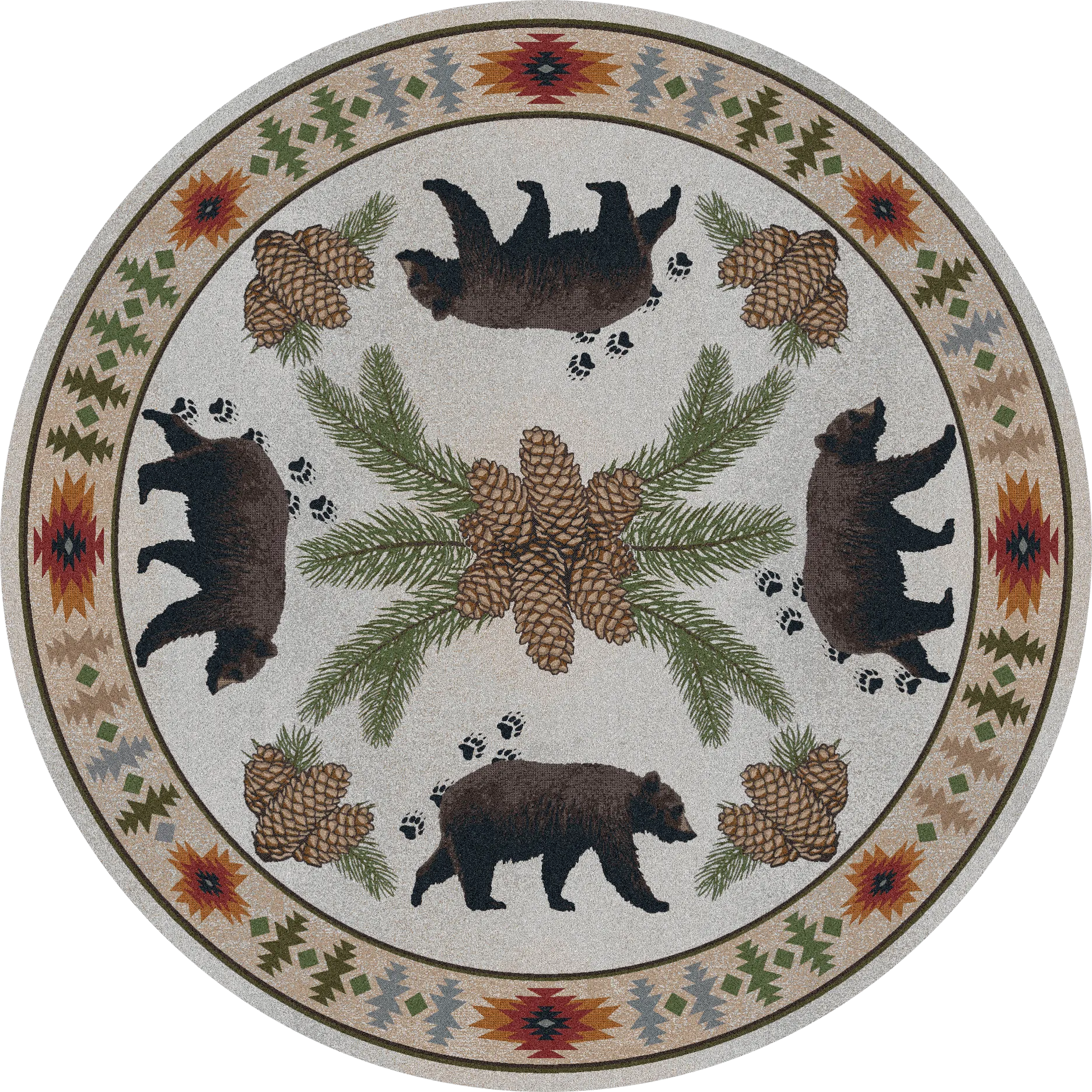 "Camp Woodhaven" Western/Lodge Area Rugs - Choose from 6 Sizes!