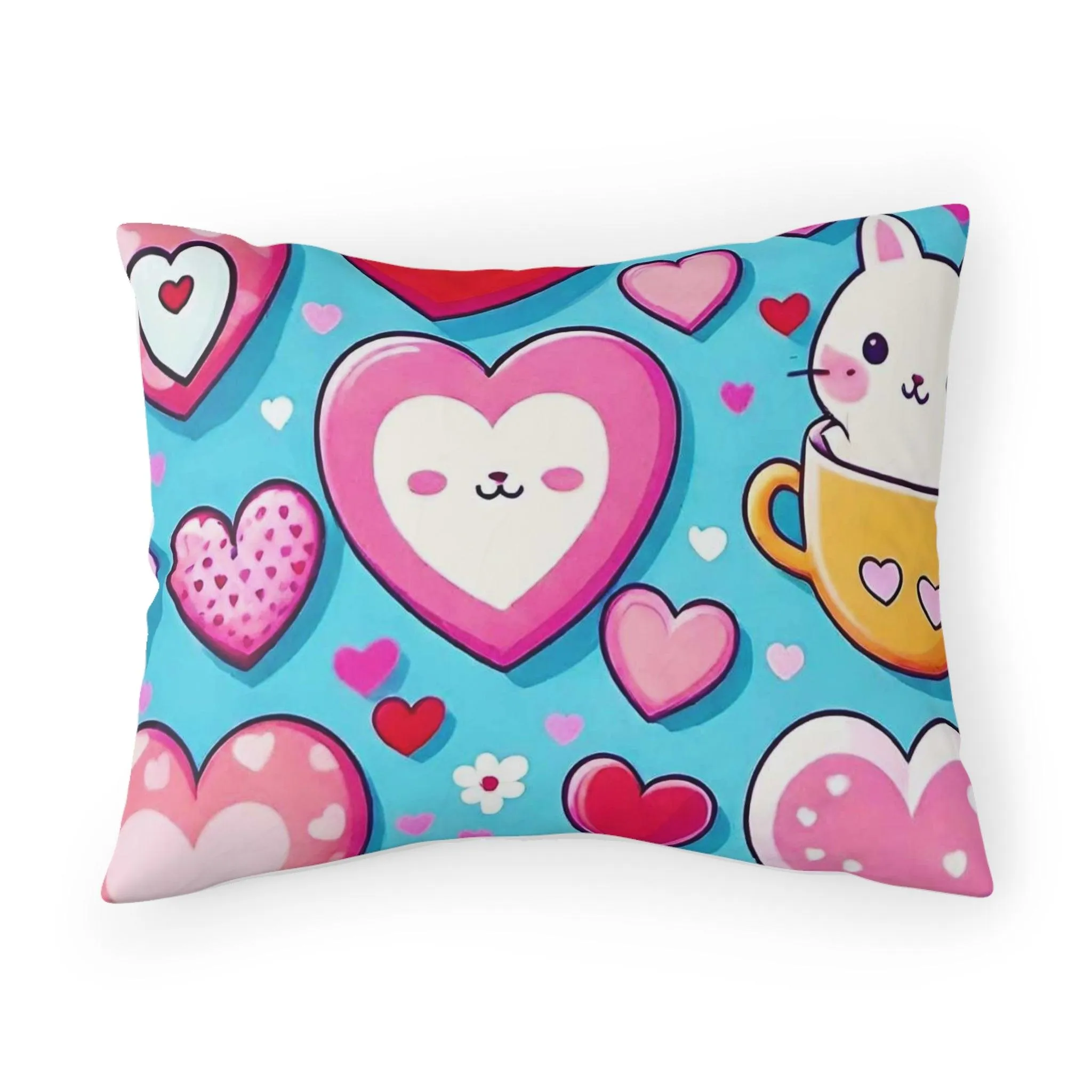 "Kitten Hearts" Pillow Sham