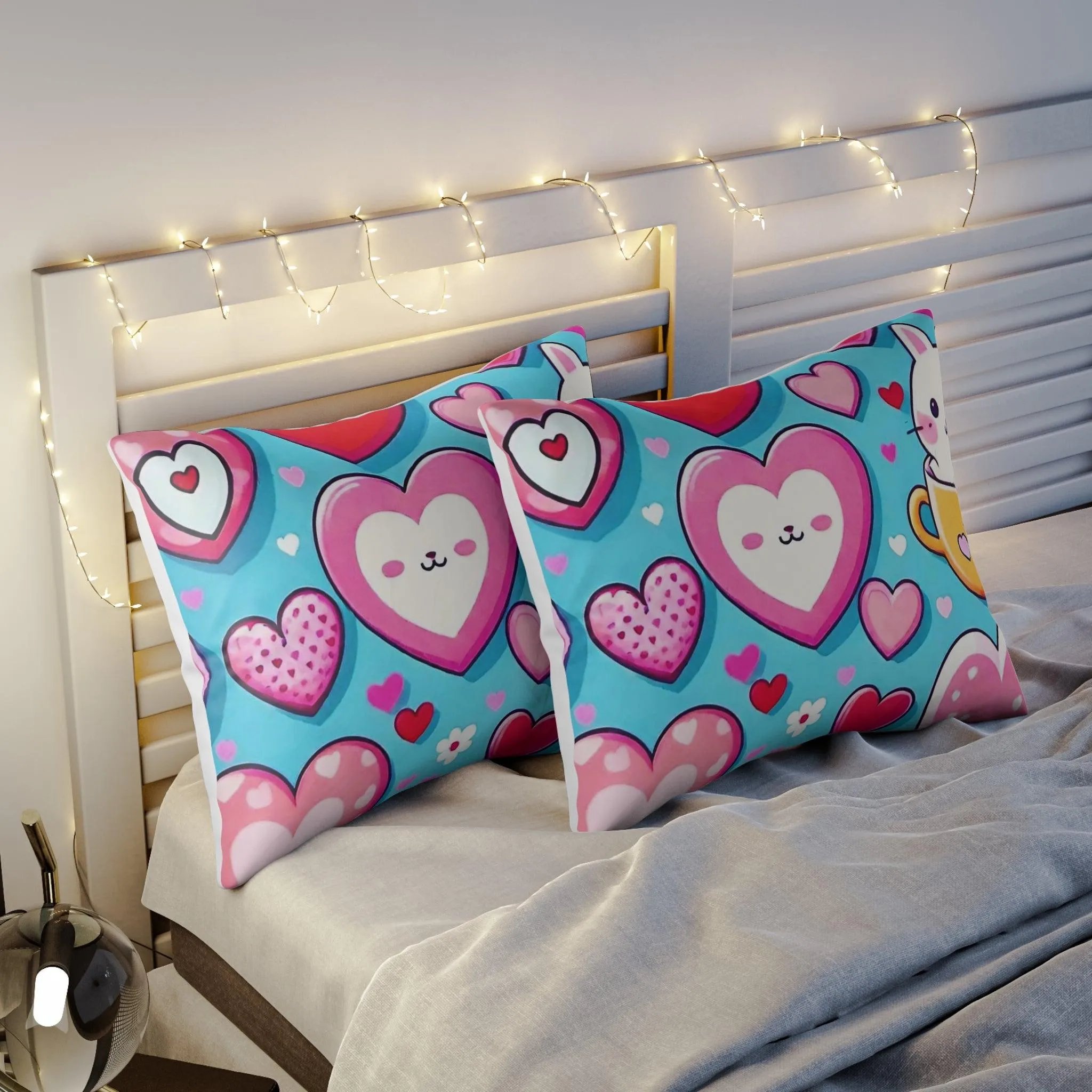 "Kitten Hearts" Pillow Sham
