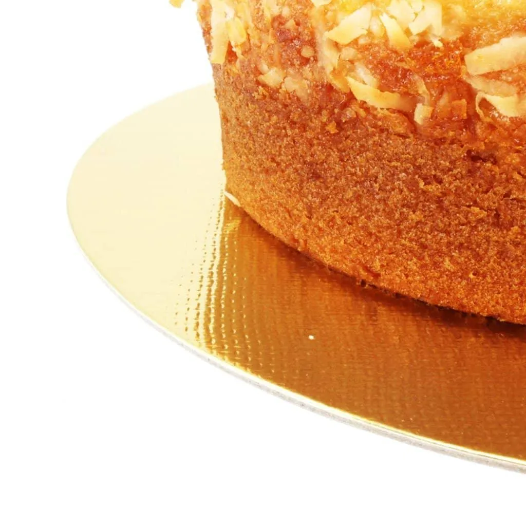 Round Gold Laminated Cake Board 12.2" (31cm) 5-Pack
