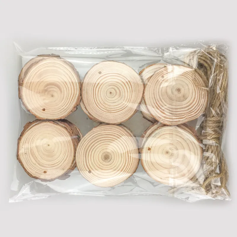 Round wood chips, annual rings, logs, pine chips, hand painted wooden boards, DIY handmade materials, painting, decoration wholesale