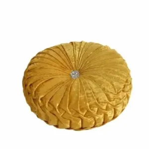 Round Woven Edge Throw Pillow