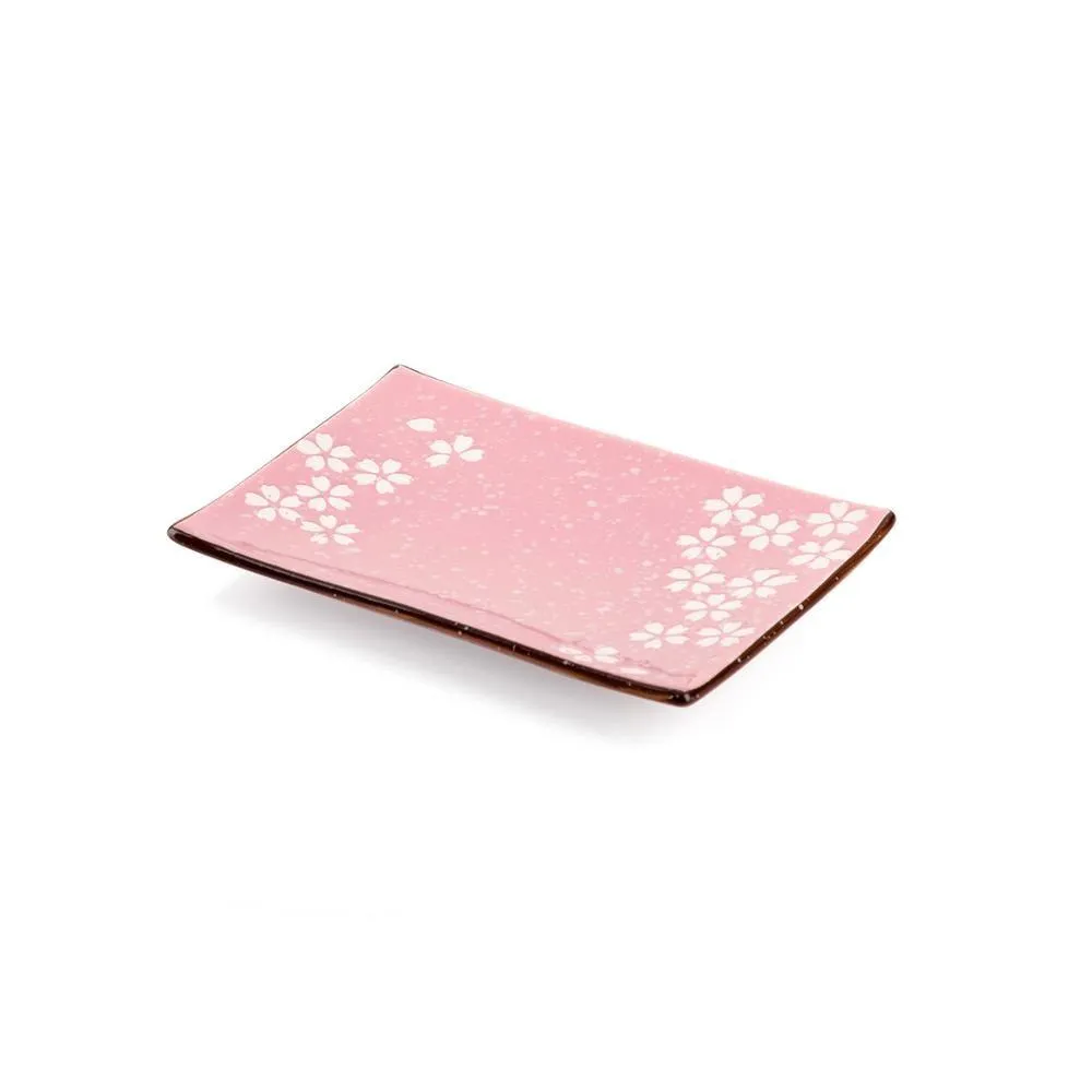 Sakura Style Rectangle Ceramic Dinner Plate